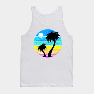 Tropical Retro Sunset Tank Top